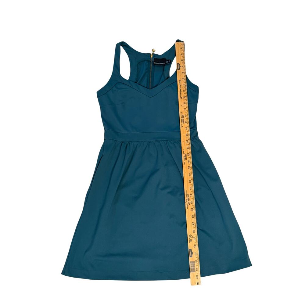 Cynthia Rowley Teal Fit & Flare Dress | Racerback | Sweetheart | Size M - Picture 6 of 6